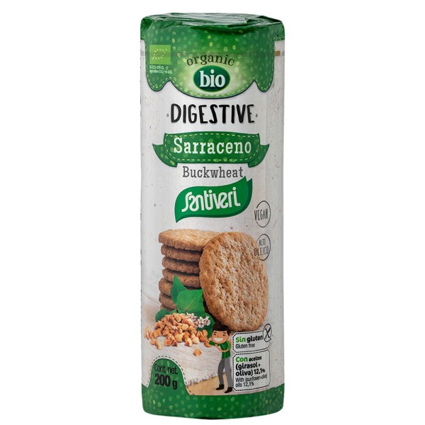 Biscoitos Digestive Sarraceno Buckwheat Bio Santiveri 200g