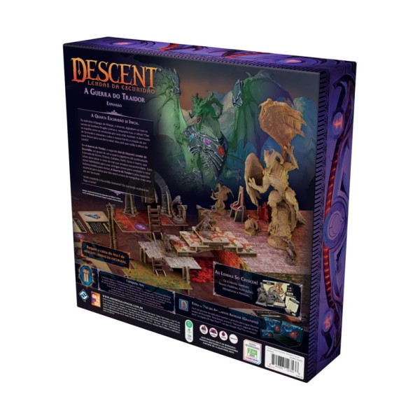 Encontraproduto.com.br - Descent Lendas da Escuridão Ato II A Guerra do Traidor Expansão de Jogo de Tabuleiro Galapagos DLE002