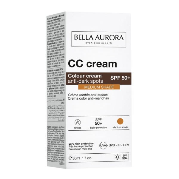 Encontraproduto.com.br - Creme Anti-manchas Bella Aurora Fps50 Com Cor Média 30ml