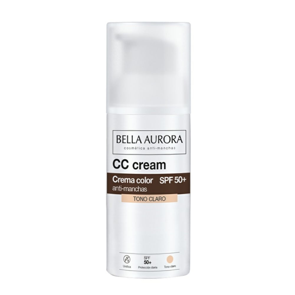 Encontraproduto.com.br - Creme Anti-Manchas Bella Aurora CC Cream Fps50 Cor Clara 30ml