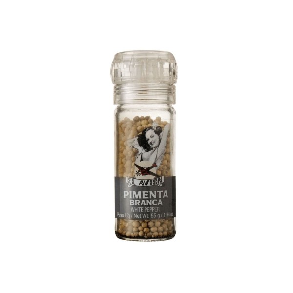 Encontraproduto.com.br - Pimenta Branca com Moedor 55g El Avion