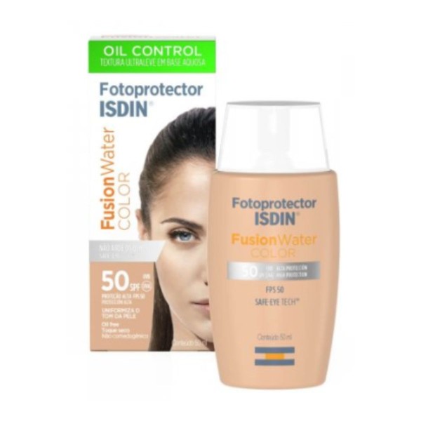 Encontraproduto.com.br - Protetor Solar Isdin Fusion Water Color Oil Control FPS 50 Loção com Cor 50ml