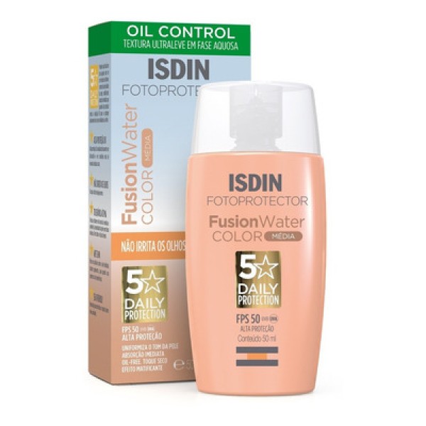 Encontraproduto.com.br - Protetor Solar Isdin Fusion Water Color Oil Control FPS 50 Loção com Cor 50ml