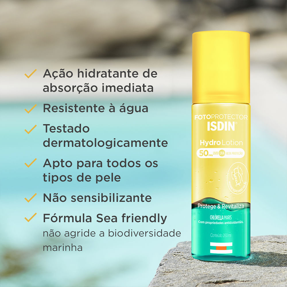 Encontraproduto.com.br - Isdin Protetor Solar Corpo FPS50 Hydro Lotion 200ml