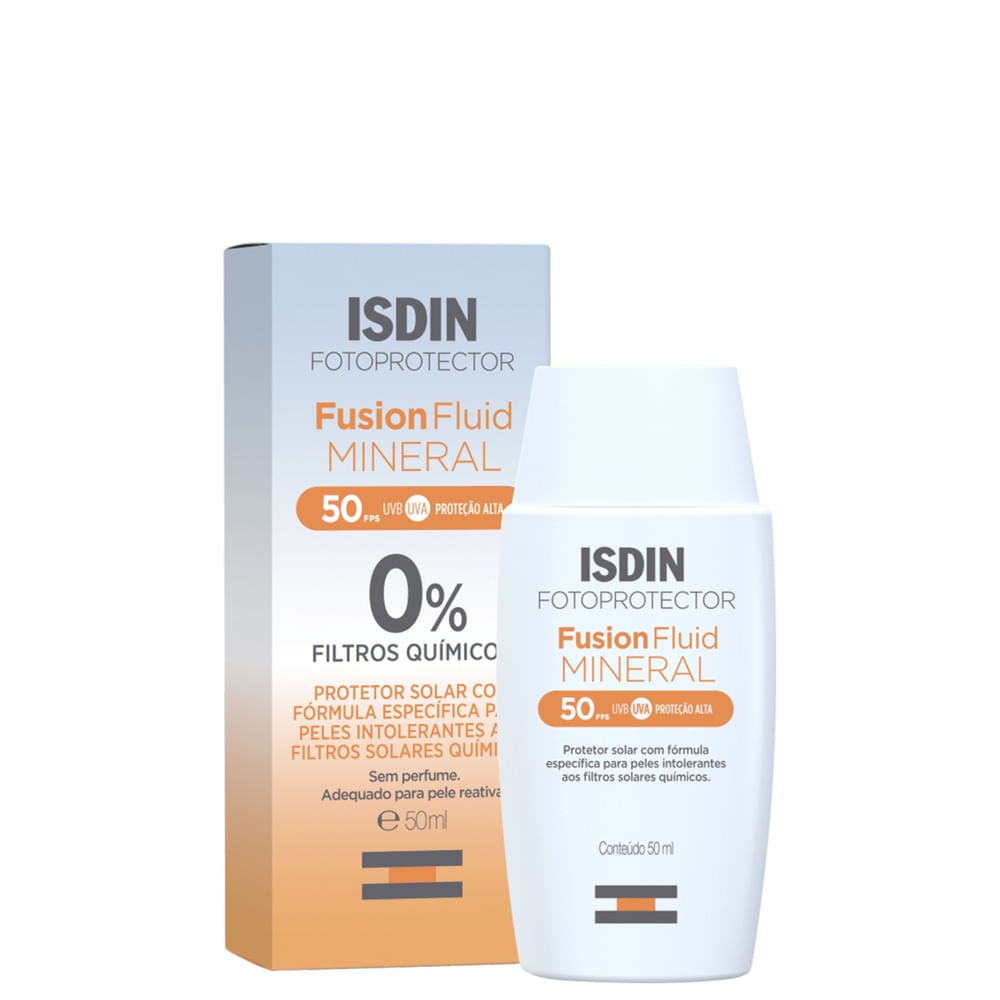Encontraproduto.com.br - Protetor Solar Isdin Fusion Fluid Mineral Fps50 com 50ml
