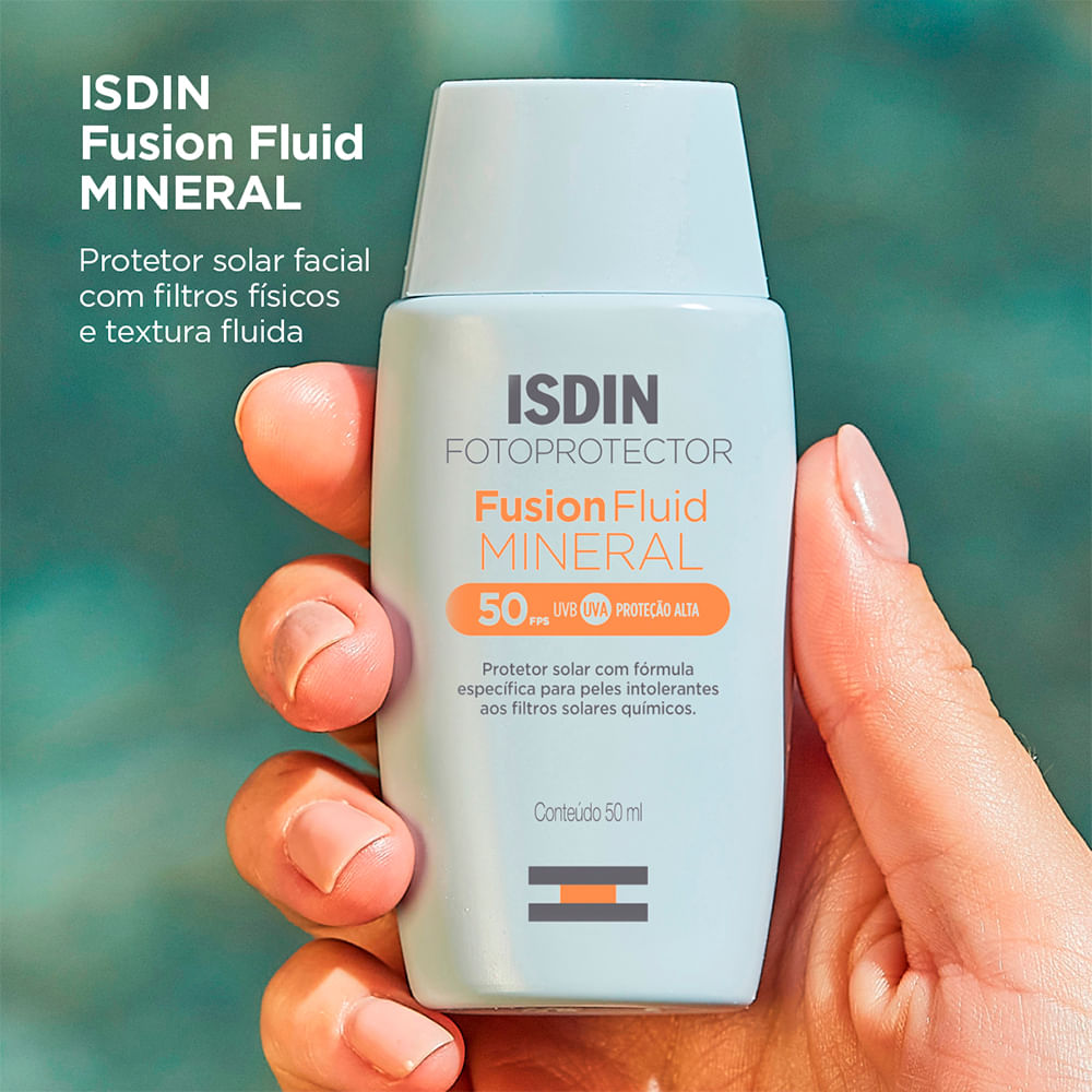 Encontraproduto.com.br - Protetor Solar Isdin Fusion Fluid Mineral Fps50 com 50ml