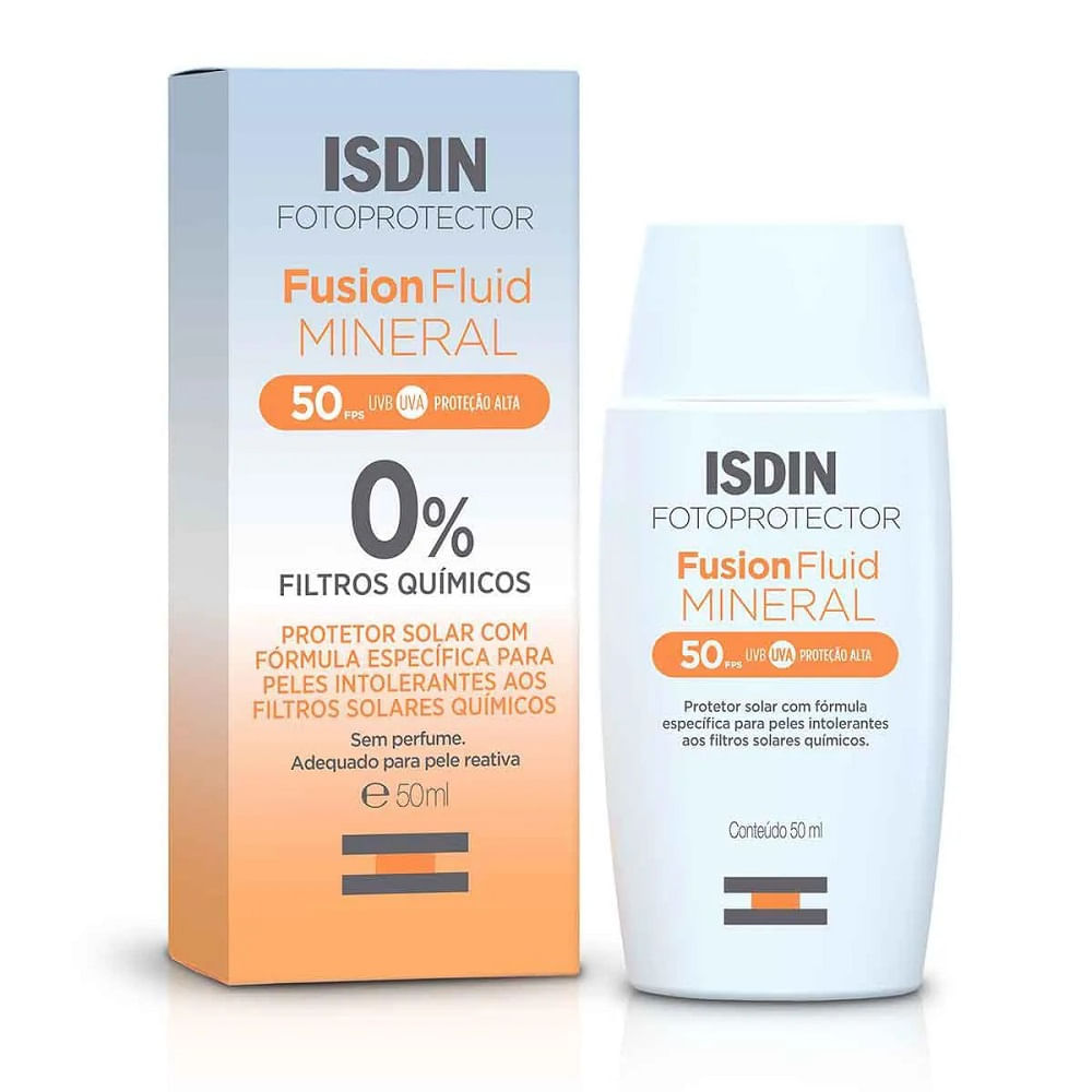 Encontraproduto.com.br - Protetor Solar Isdin Fusion Fluid Mineral Fps50 com 50ml