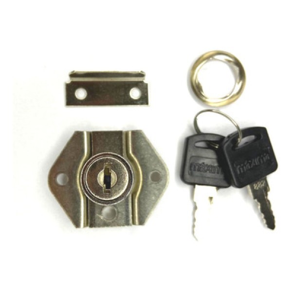 Fechadura para Gaveta com Chave Fixa e Tambor Longo 32mm 137-32