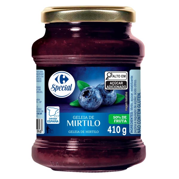 Encontraproduto.com.br - Geleia Sabor Mirtilo Carrefour 410 g