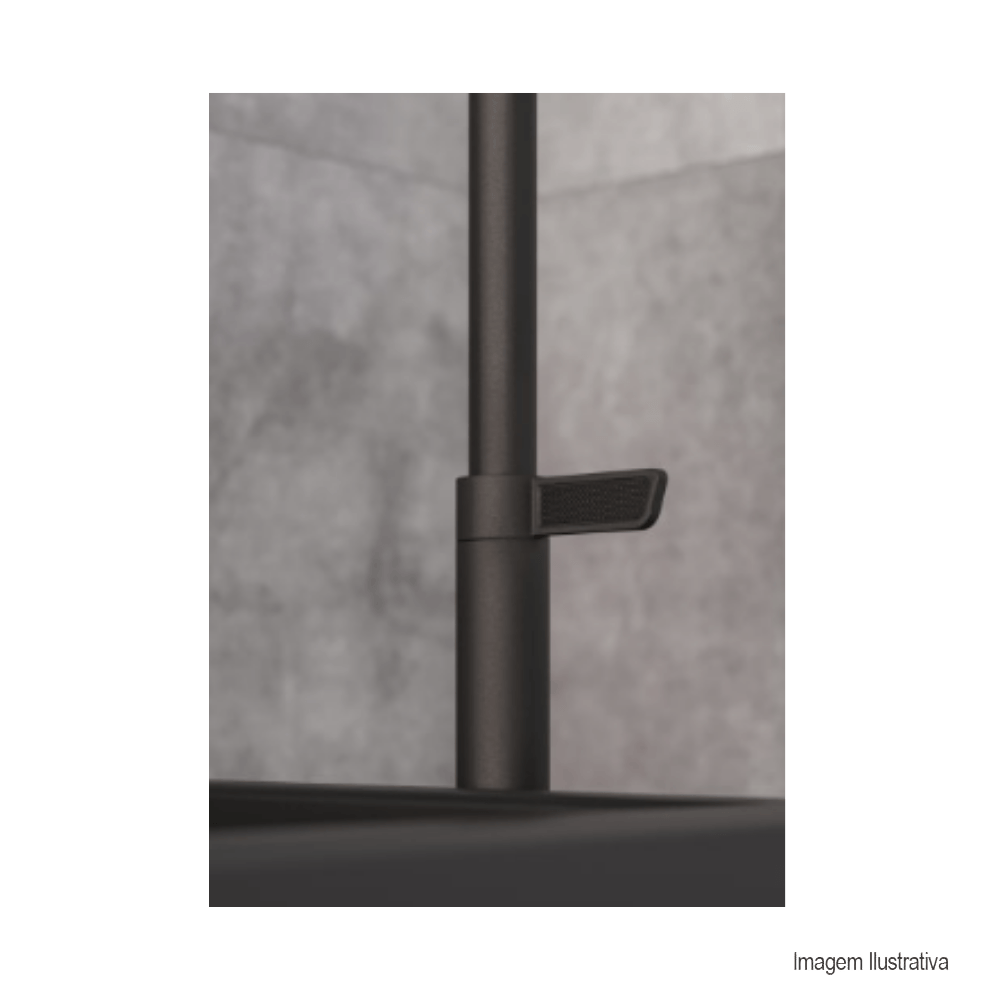 Encontraproduto.com.br - Torneira para Lavatório de Mesa com Bica Baixa Logic Ref. A5A372GNGC Grafite Matte Roca