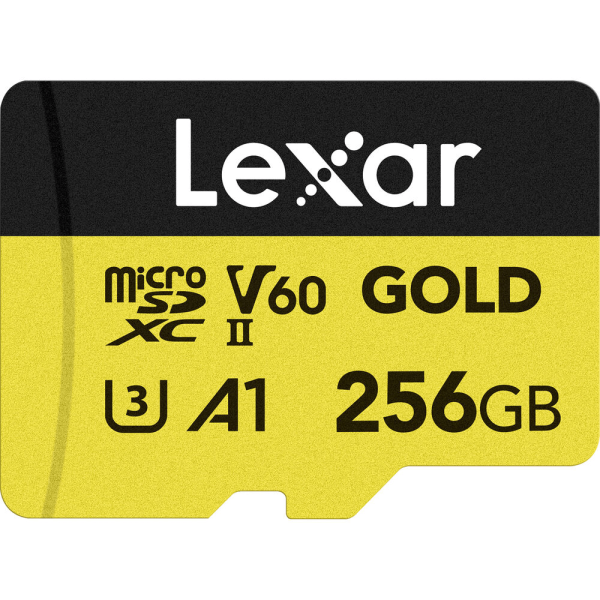 Encontraproduto.com.br - Cartão MicroSDXC 256GB Lexar Gold 4K 280Mb/s UHS-II / V60 / U3 / A1 / Classe 10
