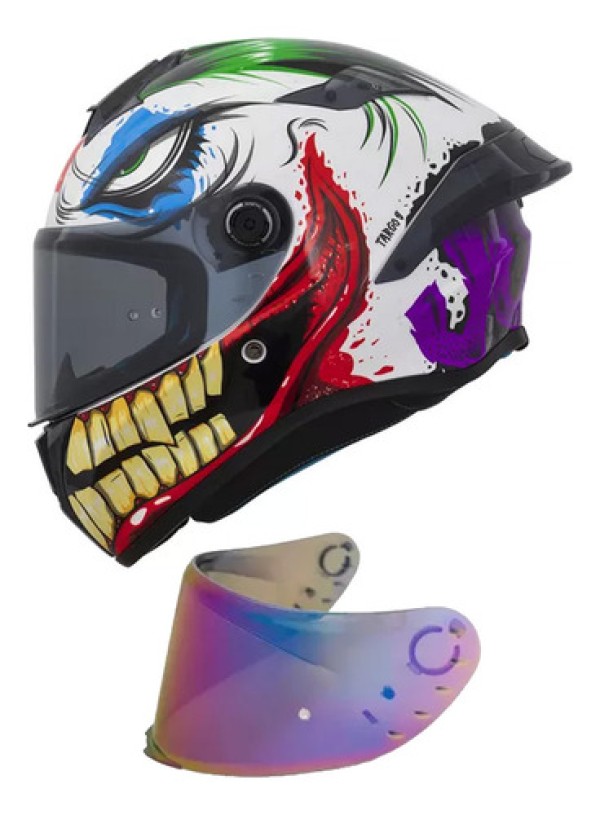 Encontraproduto.com.br - Capacete MT Helmets Targo S Joke A5 Gloss 62 (MP)
