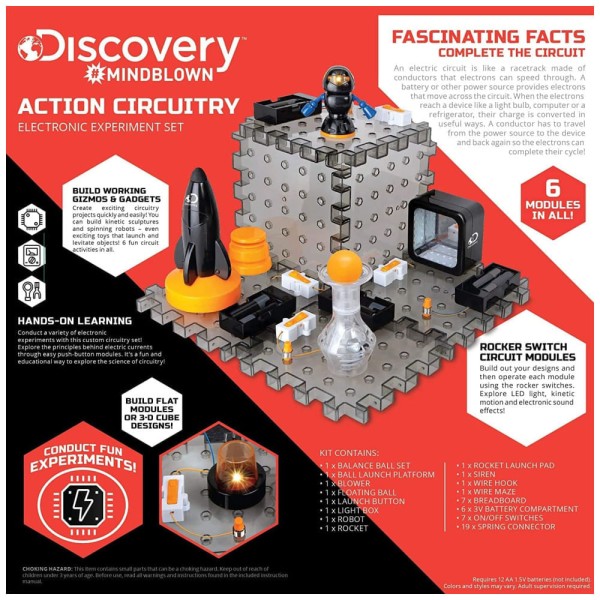 Encontraproduto.com.br - Kit de experimento eletrônico Discovery MINDBLOWN para crianças curiosas aprenda engenharia e circuitos de forma d...