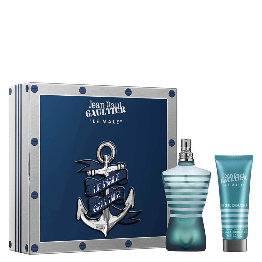 Kit Perfume Jean Paul Gaultier Le Male Eau de Toilette Masculino 75 ml + Gel de Banho 75 ml
