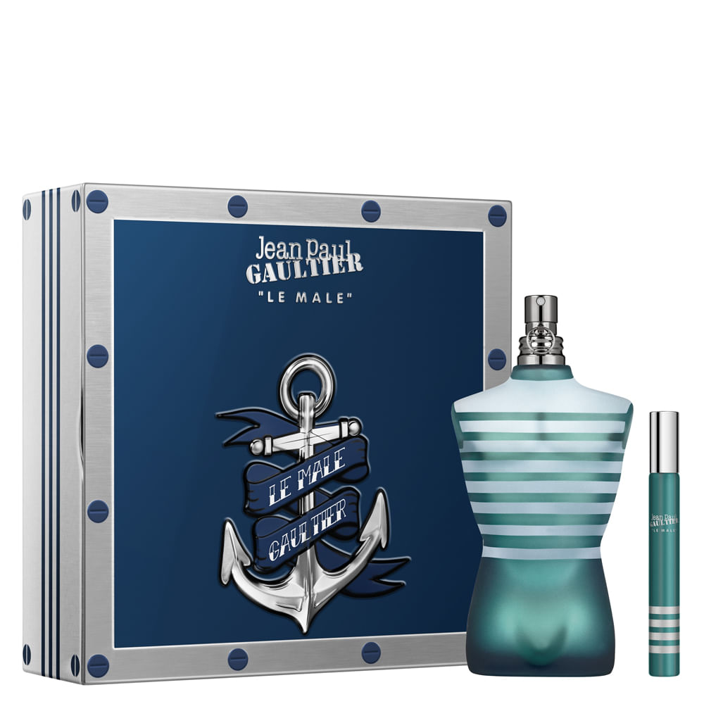 Kit Perfume Jean Paul Gaultier Le Male Eau de Toilette Masculino 200 ml + Miniatura 10 ml