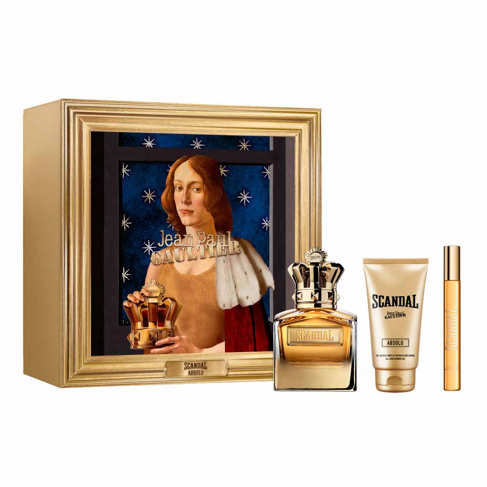 Jean Paul Gaultier Scandal Absolu Coffret Perfume Masculino Parfum Concentré + Gel de Banho + Travel Size