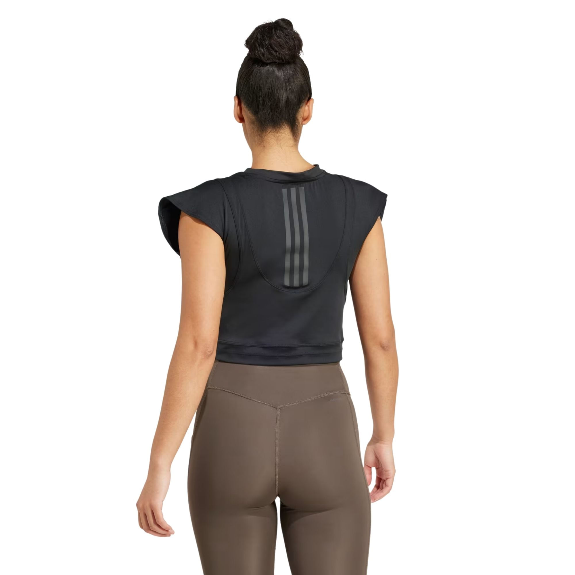 Encontraproduto.com.br - Regata Adidas Moletinho Power Boxy Feminina - Preta