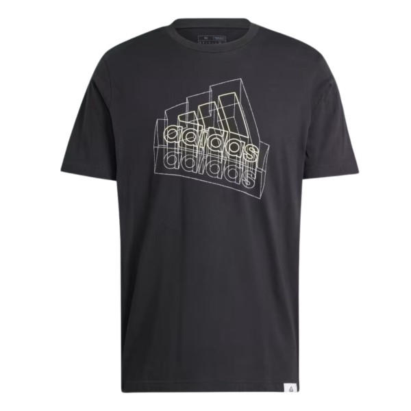 Camiseta Adidas Estampada Tech Badge Of Sport Masculina - Preta