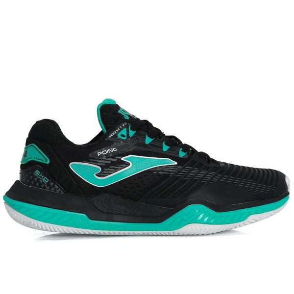 Tênis Joma Point Clay Preto e Azul Claro