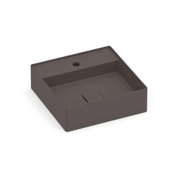 Encontraproduto.com.br - Cuba de Apoio Roca com Mesa T9 Terra Café 40x40cm