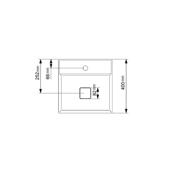 Encontraproduto.com.br - Cuba de Apoio Roca com Mesa T9 Terra Café 40x40cm