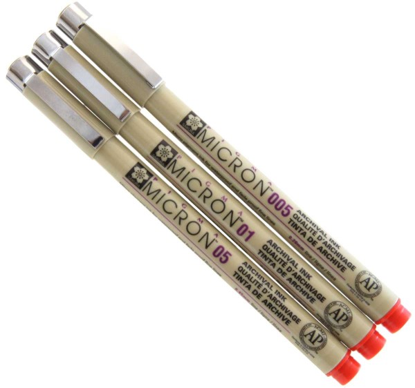 Encontraproduto.com.br - Caneta Nankin Pigma Micron Vermelho Descartável Ref.XSDK01 Sakura Avulso