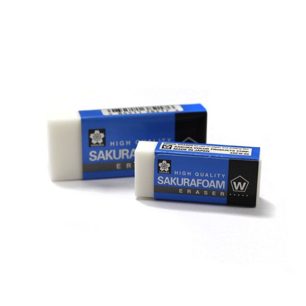Encontraproduto.com.br - Borracha Plástica Branca Foam Média Ref.XFRW-100 Sakura
