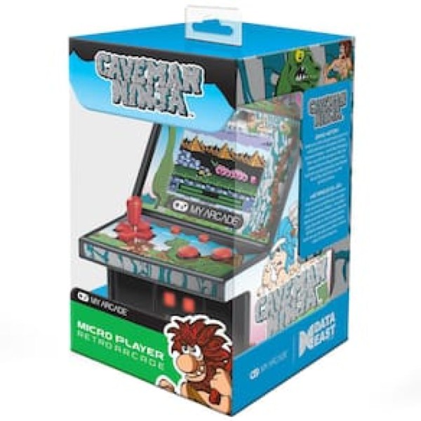 Encontraproduto.com.br - Cabine Portátil Retrô Bandai Namco Caveman Ninja Micro DGUNL-3218 - Amarelo/Preto