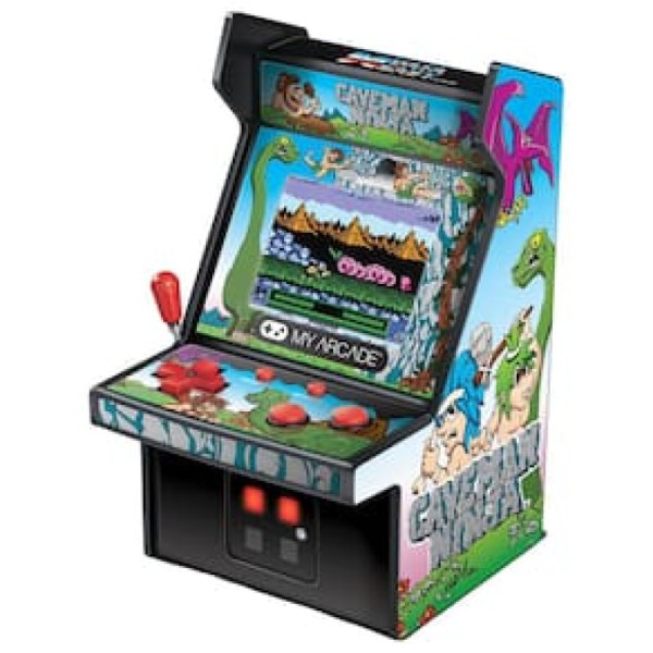 Encontraproduto.com.br - Cabine Portátil Retrô Bandai Namco Caveman Ninja Micro DGUNL-3218 - Amarelo/Preto