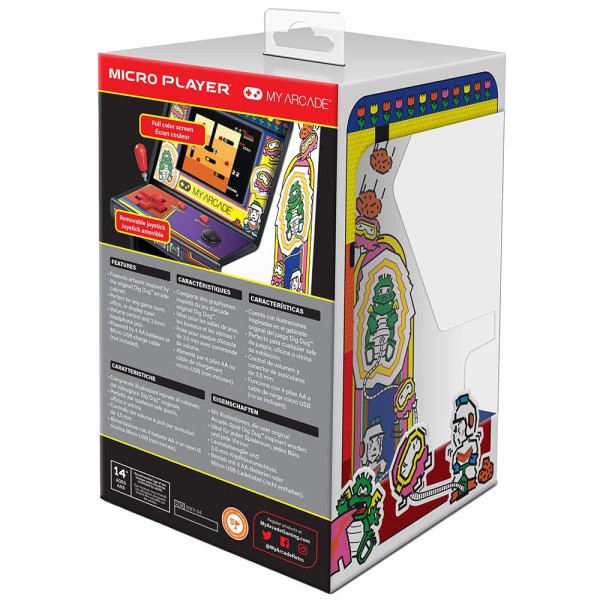 Encontraproduto.com.br - Cabine Portátil Retrô Bandai Namco Dig Dug Micro DGUNL 3221