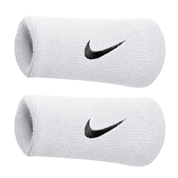 Encontraproduto.com.br - Munhequeira Longa Swoosh com c/ 2 Unidades Branca - Nike