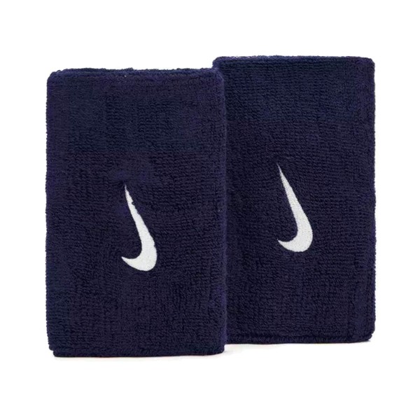 Encontraproduto.com.br - Munhequeira Longa Swoosh com c/ 2 Unidades Azul Marinho - Nike