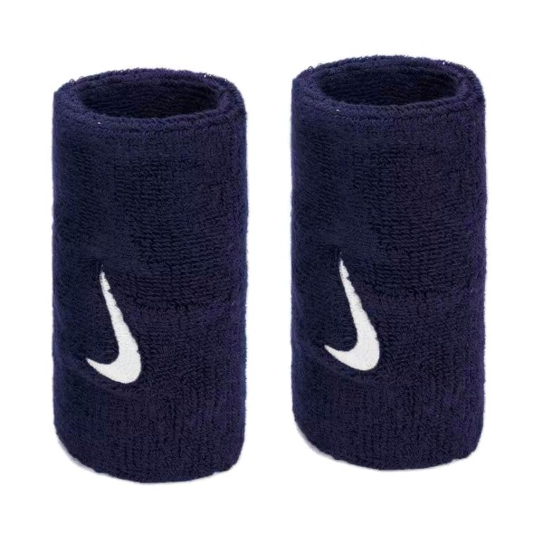 Encontraproduto.com.br - Munhequeira Longa Swoosh com c/ 2 Unidades Azul Marinho - Nike