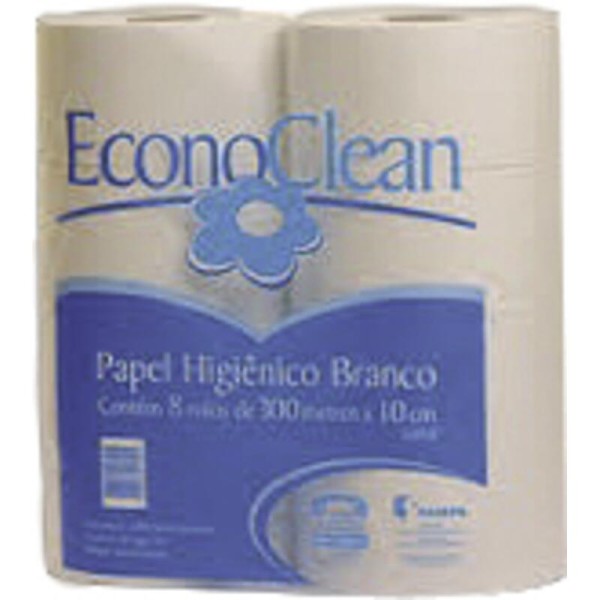 Encontraproduto.com.br - Papel Higiênico Econoclean 300m Pacote com 8 rolos
