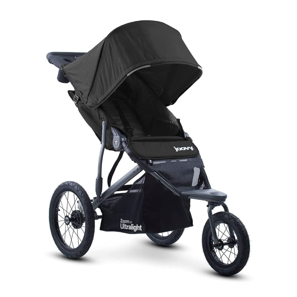 Encontraproduto.com.br - Carrinho de Bebê Ultraleve com Suspensão de Absorção de Choque e Cesta de Armazenamento, Joovy Zoom360, Preto