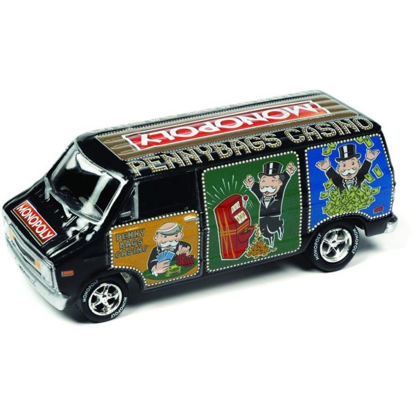 Encontraproduto.com.br - Johnny Lightning - Dodge 1976 Van - Monopoly Black