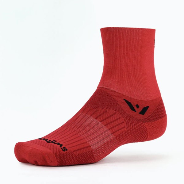 Encontraproduto.com.br - Meia De Compressão Swiftwick Aspire Four Cano Médio - Vermelha