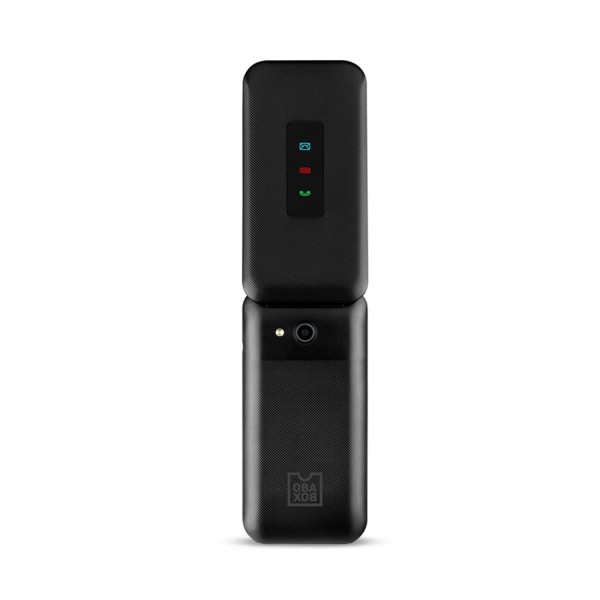 Encontraproduto.com.br - Obaphone Flip 3G Dual Chip com Botão SOS + Rádio FM + MP3 + Bluetooth + Câmera Preto - OB037OUT [Reembalado]