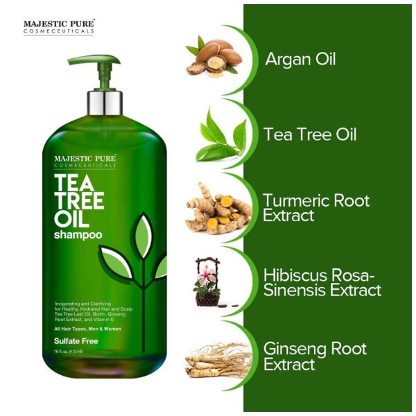 Encontraproduto.com.br - Shampoo e Condicionador Hidratação e Combate à Caspa Couro Todos os Tipos de Cabelo 450ml, MAJESTIC PURE, Verde Escuro