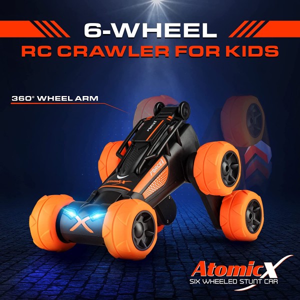 Encontraproduto.com.br - Force1 Carrinho de Controle Remoto, 4WD 2.4 Ghz, 360 com Bateria Recarregável, Laranja
