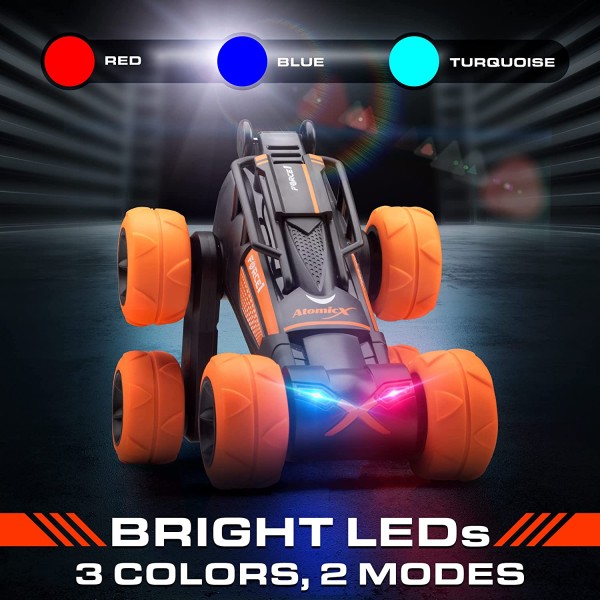 Encontraproduto.com.br - Force1 Carrinho de Controle Remoto, 4WD 2.4 Ghz, 360 com Bateria Recarregável, Laranja
