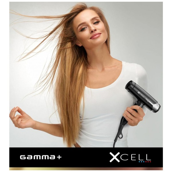 Encontraproduto.com.br - Secador de Cabelo Profissional com 12 Temperaturas, 110v, GAMMA, Preto
