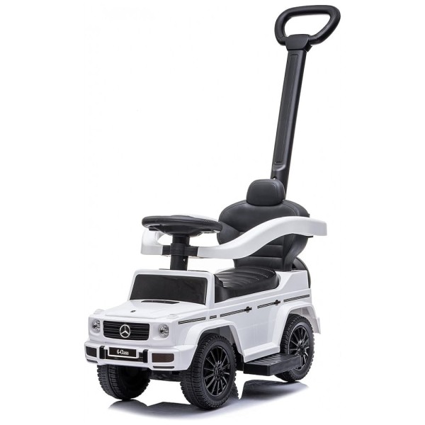 Encontraproduto.com.br - Carrinho de Passeio Infantil 3 em 1 com Alça de Empurrar para Crianças de 1 a 3 Anos, Best Ride Mercedes G Wagon, Branco