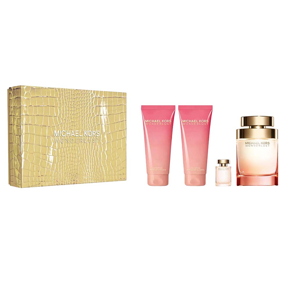 Perfume Wonderlust Michael Kors Coffret Feminino EDP + Body Lotion + Shower Gel + Miniatura