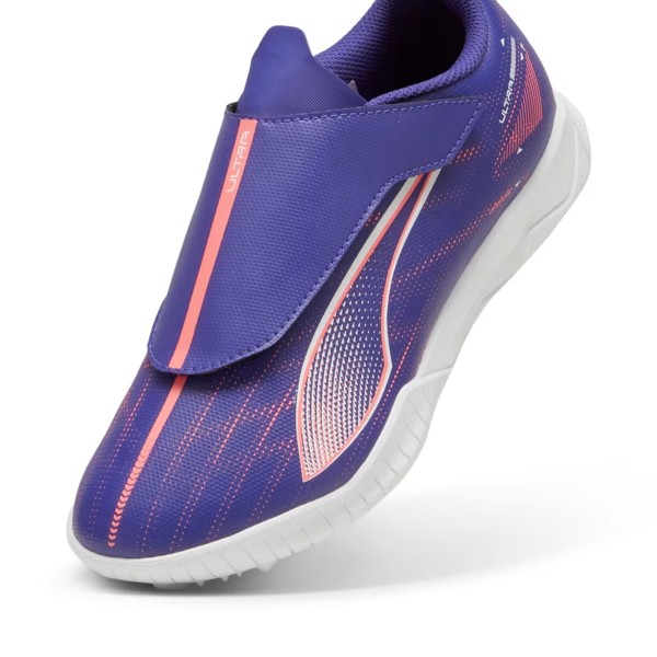 Encontraproduto.com.br - Chuteira Society Puma Com Velcro Ultra 5 Play Infantil - Roxa