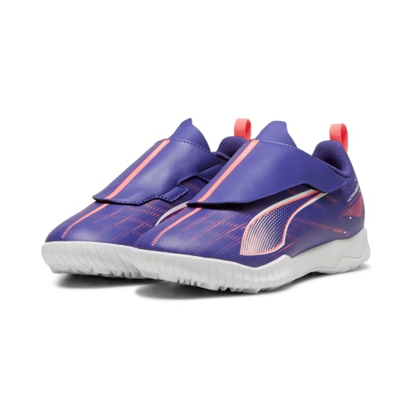 Encontraproduto.com.br - Chuteira Society Puma Com Velcro Ultra 5 Play Infantil - Roxa