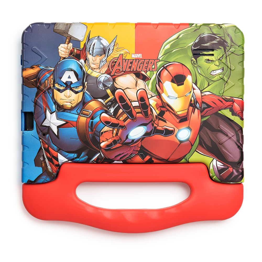 Encontraproduto.com.br - Tablet Infantil Avengers 4GB RAM + 64GB + Tela 7 pol + Case + Wi-fi + Android 13  + Quad Core Multi - NB417OUT [Reembalado]
