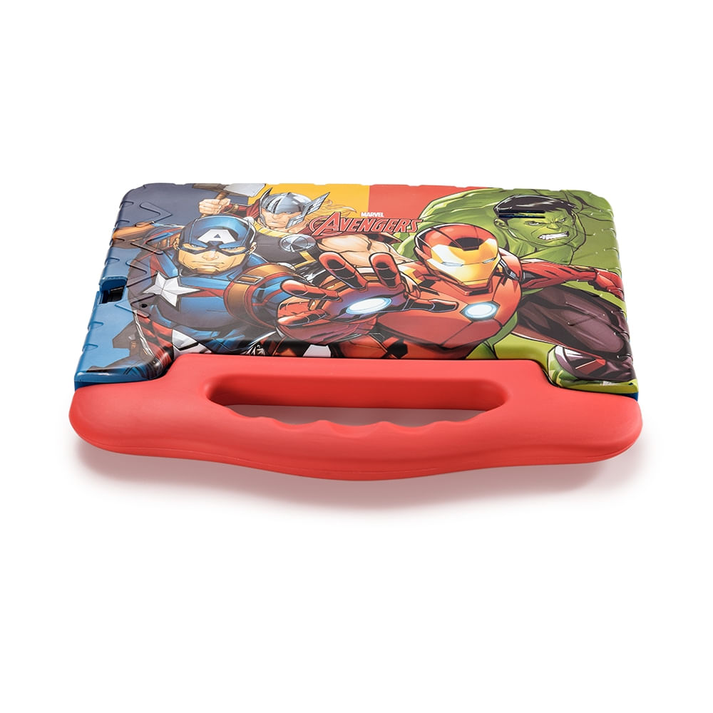 Encontraproduto.com.br - Tablet Infantil Avengers 4GB RAM + 64GB + Tela 7 pol + Case + Wi-fi + Android 13  + Quad Core Multi - NB417OUT [Reembalado]