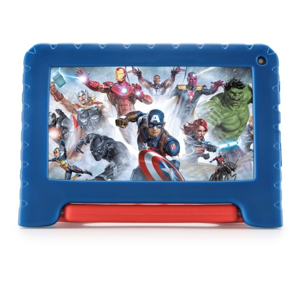 Tablet Infantil Avengers 4GB RAM + 64GB + Tela 7 pol + Case + Wi-fi + Android 13  + Quad Core Multi - NB417OUT [Reembalado]