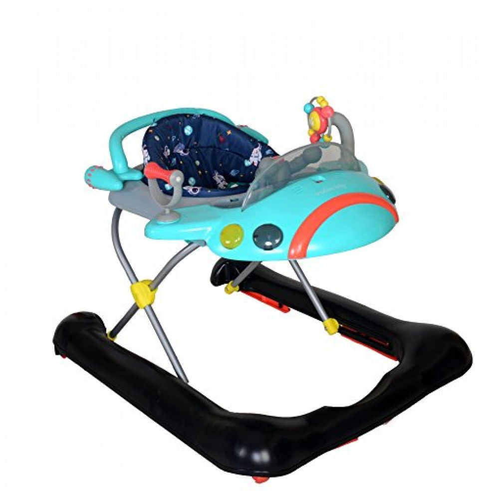 Encontraproduto.com.br - Andador Infantil com Atividades e Assento Ajustável, Idade Rec 6 Meses ou Mais, Creative Baby, Azul